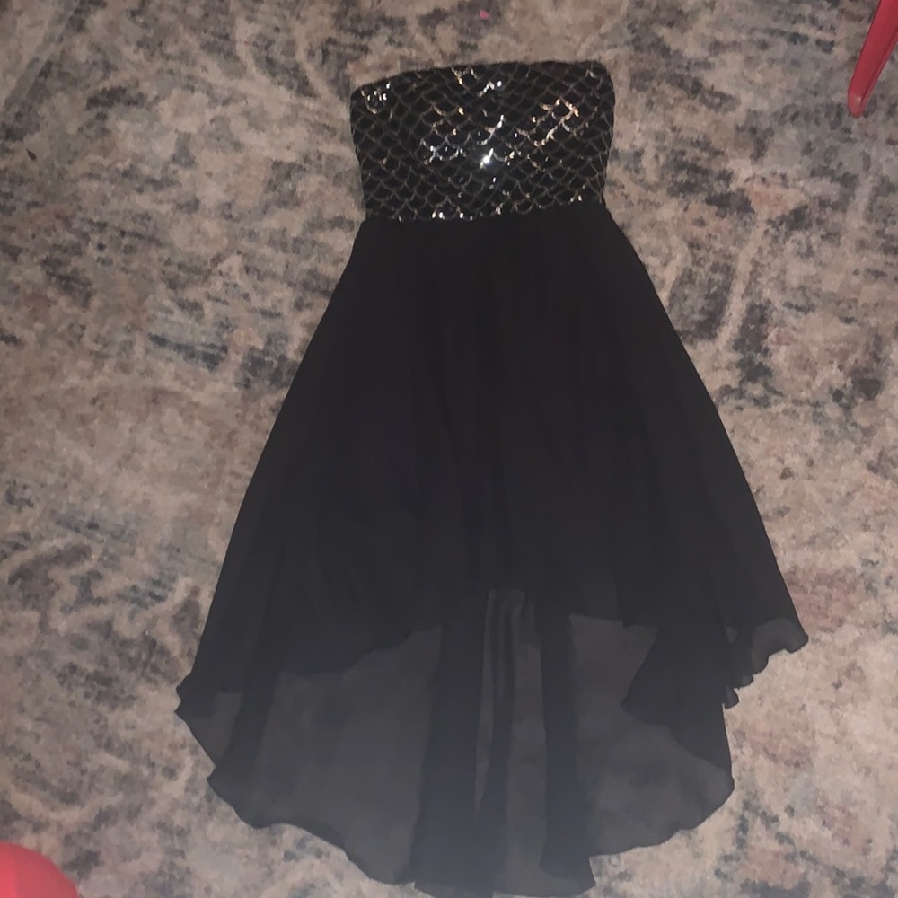 Strapless high low dress